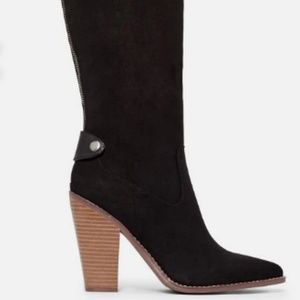 JJD JustFab Open All Night Tall Western Tall Boot